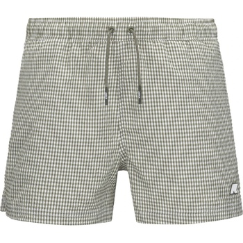 Image 1 of K-Way Мъжки бански слипове K-Way Hazel Check Beach Swim brief - White / Green Lichen (050-2432-0111)