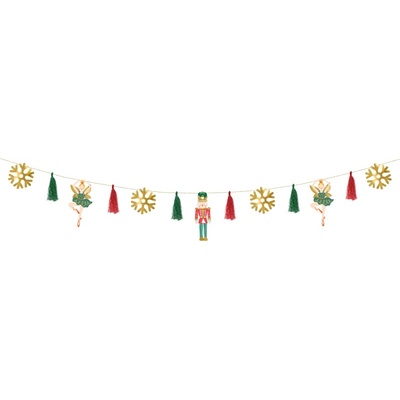 Party Deco Хартиен Гирлянд "Лешникотрошачка", Разноцветен, 2 м