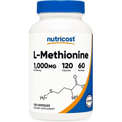 Nutricost L-Метионин 500 mg 120 капсули | Nutricost (57597 (748101) NC)