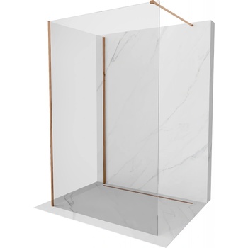 Mexen Kioto душ кабина Walk-in 110 x 75 cm, прозрачна, розово злато - 800-110-212-60-00-075 (800-110-212-60-00-075)