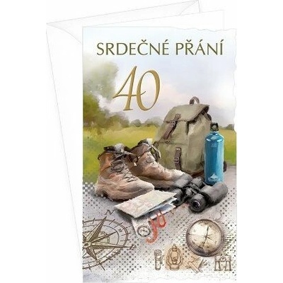 ARGUS Přání k 40. narozeninám s klopou na peníze 15-6562c40