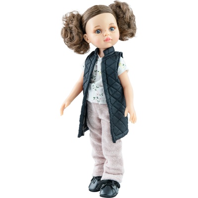 Paola Reina Кукла Paola Reina Amigas - Карол, с черна грейка и пухкав панталон, 32 cm (4465)