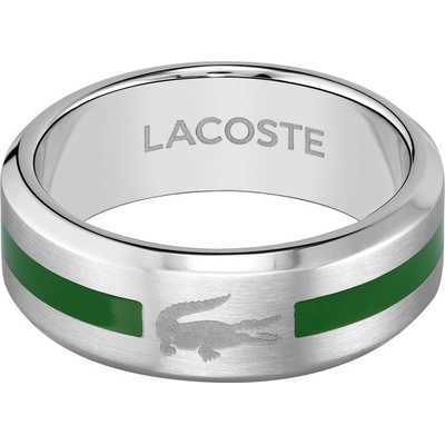 Lacoste pánsky oceľový prsteň Stencil 2040083