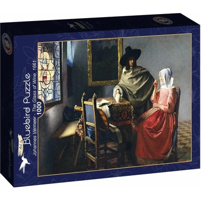 Bluebird Johannes Vermeer The Glass of Wine 1661 1000 dielov
