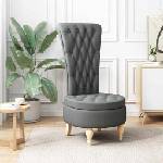 vidaXL Стол с тапицерия Тъмен сив 56, 5 x 70 x 110 см текстил (42020679)