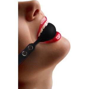Ouch! by Shots Silicone Ball Gag, Black