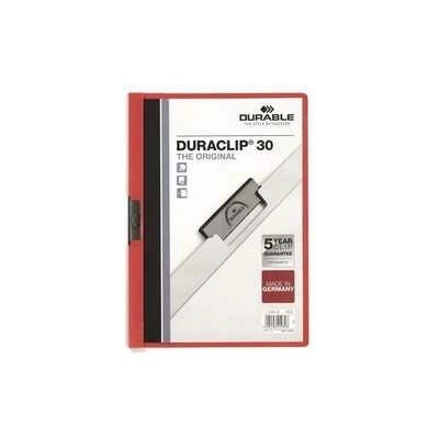 Dosky s rýchloviazačom DURACLIP® 30, červená, s klipom, A4, DURABLE
