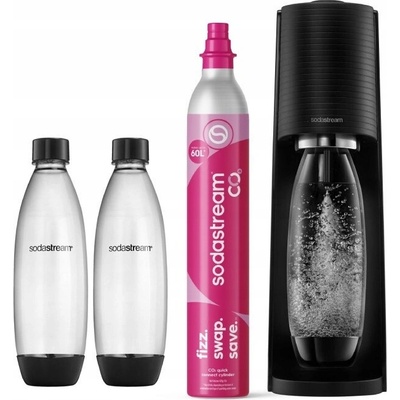 SodaStream Terra čierny 1000 ml s 2 fľašami