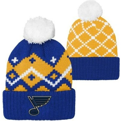 OUTERSTUFF Detská Zimná čiapka St. Louis Blues Patchwork Cuffed Knit
