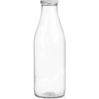 ORION Láhev sklo+víčko na mléko 1l čirá