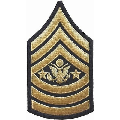 Nášivka: Hodnost US ARMY rukávová Sergeant Major of the Army černá | žlutá