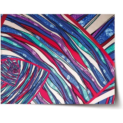 Sablio Plagát Pruhovaný motív 2 - 60x40 cm