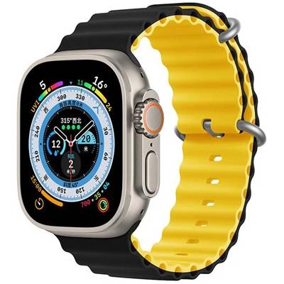 Devia Deluxe Series Sport6 Silicone Two-tone Band 40/41mm - Black/Yelllow 6938595381607
