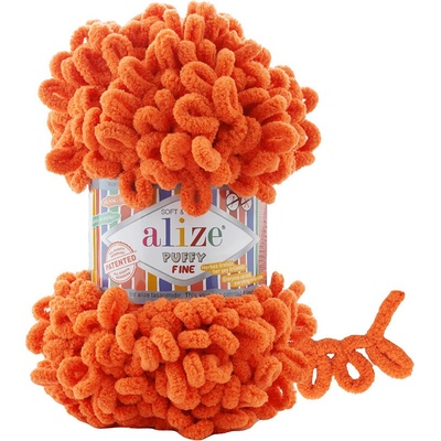 Alize příze Puffy Fine 006 sytá oranžová
