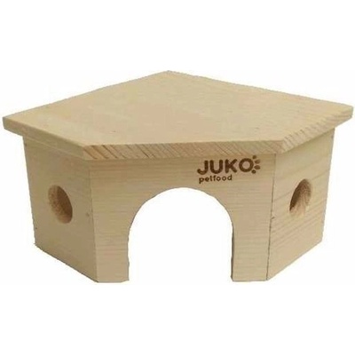 Juko Domek dřevěný rohový křeček 18 x 11 x 18 cm – Zboží Mobilmania