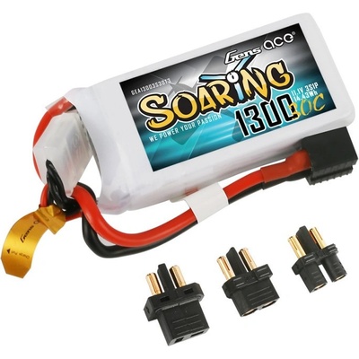 Gens ACE Soaring LiPo 3S 3S1P 30C EC3/XT60/Dean-T Plug 11,1V 1300 mAh