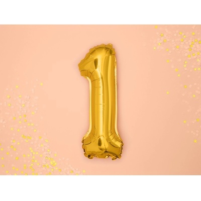 Party Deco FB10M 1 019 Fóliový balón zlatý číslo 35 cm 1