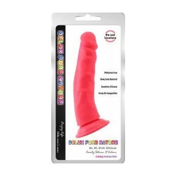 Delux pure nature Дилдо с вакуумно захващане Steven R, Dildo with suction cup, Червен, 1913