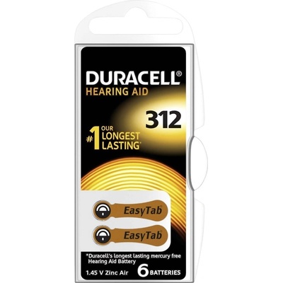 Duracell Батерии цинкови Duracell ZA312-D6, ZA312, 1.45V, 6бр
