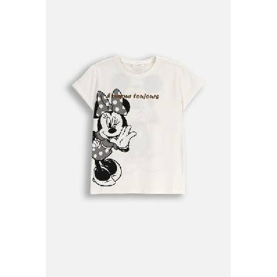 COCCODRILLO Tričko s krátkým rukávem ecru s potiskem Mickey a Minnie Mouse licence MINNIE MOUSE