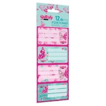 Lizzy Card Lollipop: Етикет за книжка "Сладка пеперуда" - 12 броя