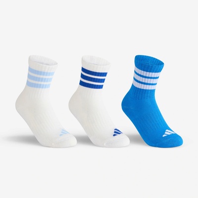 Adidas detské vysoké tenisové ponožky 3 páry modré biele
