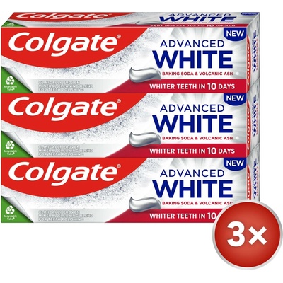 Colgate Advanced White Baking Soda & Volcanic Ash 3 × 75 ml