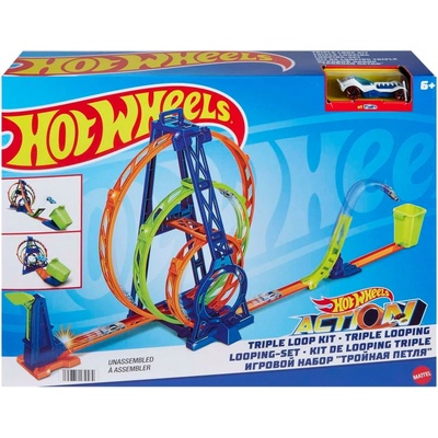Mattel Hot Wheels Track Builder trojitá smyčka GLC96