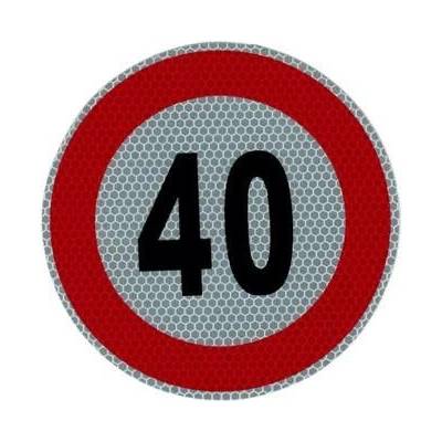 Nálepka omezená rychlost reflexní 40km