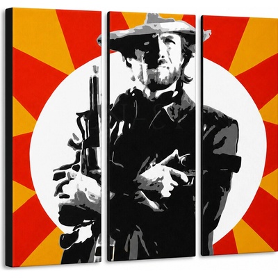 Ručne maľovaný POP Art obraz Clint Eastwood - 120x80 cm