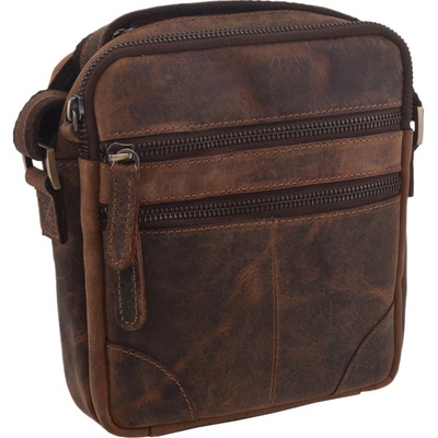 Pánské kožené Crossbody tan hunter 250849
