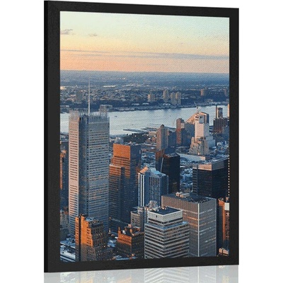 Plakát panoráma města New York - 40x60 white