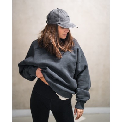 Vilgain Oversize Heavy Crew Neck Jet black mineral wash