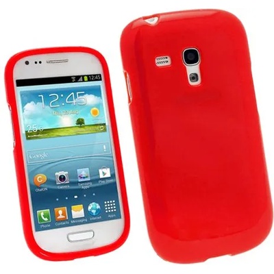 Samsung I8190 Galaxy S III mini Силиконов Калъф Червен + Протект