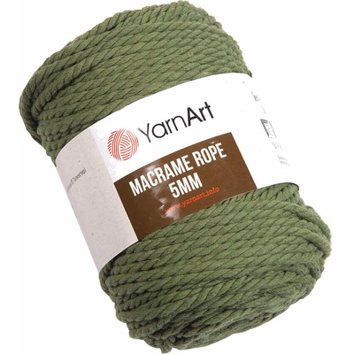 YARNART Macrame Rope 5 mm 5 mm 85 m 787 Olive Green юта (Macrame Rope 5 mm 787)