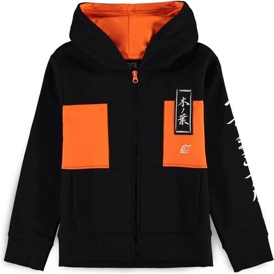 Naruto Shippuden Hidden leaf village Boys Zipper Hoodie Black