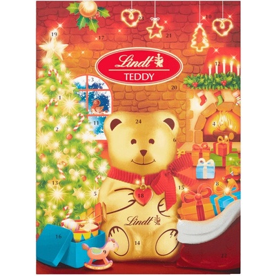 LINDT adventní kalendář Teddy u stromečku 172g