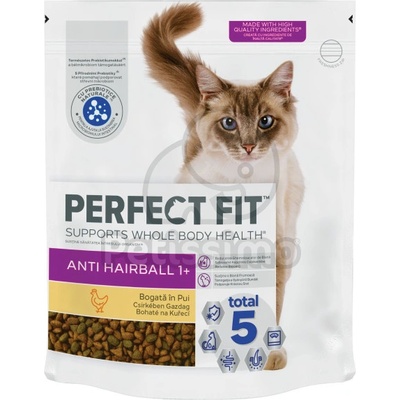 Perfect Fit Anti-Hairball суха храна за котки - с пилешко 1, 4 кг