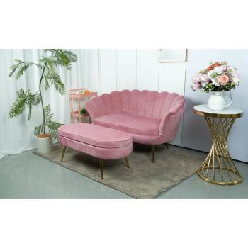 Комплект диван и табуретка kjl213 розов