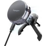 Spigen ESSENTIAL EV25MFAQ Qi2.2 PELTIER МАГНИТЕН MAGSAFE ДЪРЖАЧ ЗА КОЛА С БЕЗЖИЧНО ЗАРЯДНО ЧЕРЕН (ACP10511)