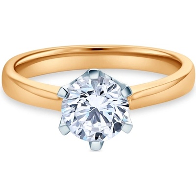 SAVICKI Годежен пръстен Savicki: двуцветно злато, лабораторен диамант