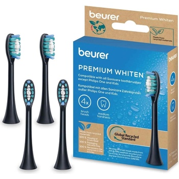 Beurer Резервни накрайници за ел. четка Beurer Premium Whiten, за Beurer SC 30/50 и Philips Sonicare, 4бр. , черни (10531_BEU)