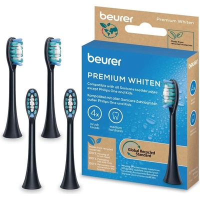 Beurer Резервни накрайници за ел. четка Beurer Premium Whiten, за Beurer SC 30/50 и Philips Sonicare, 4бр. , черни (10531_BEU)