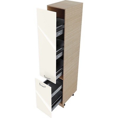 ИРИМ Колонен кухненски шкаф с пет рафта МФ-Крийм гланц-11-65 40 см