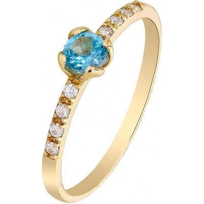 Zlaton Prsten žluté zlato s diamanty 000172009238