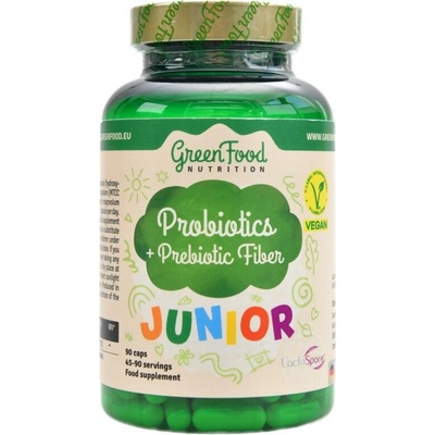 GreenFood Nutrition Junior Probiotika s prebiotickou vlákninou 90 kapslí