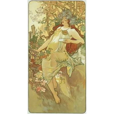 Pohled Alfons Mucha – Autumn, dlouhý