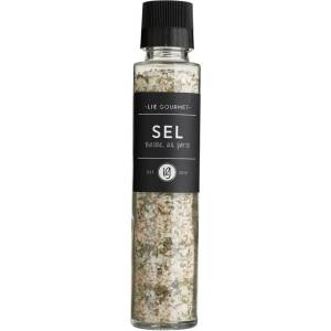 Lie Gourmet Сол с босилек, чесън и магданоз 250 г, с мелничка, Lie Gourmet (LIE120)
