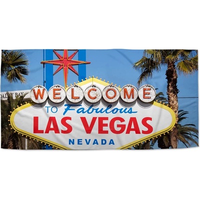 Sablio Ručník s potiskem Welcome to Las Vegas 50 x 100 cm