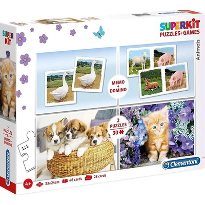 Clementoni SuperKit Животни Пъзел Унисекс 4+ години 2 x 30 + 48 + 28 бр